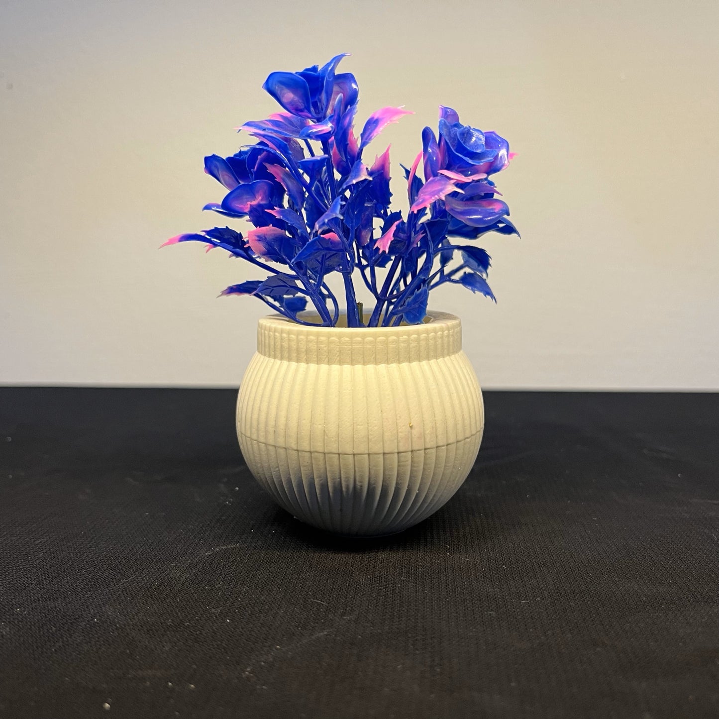Artificial Flower Trio – Set of 3 Mini Pots for Home Decor