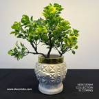 Artificial Flowering Plants in Decorative Pot – 9 Inch | (Min order 2) | Home & Office Tabletop Decor