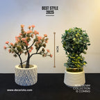 Artificial Flowering Plants in Decorative Pot – 9 Inch | (Min order 2) | Home & Office Tabletop Decor