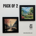 Framed Wall Art – Eiffel & Scenic Garden (Pack of 2)