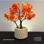 Artificial Flowering Plants in Decorative Pot – 9 Inch | (Min order 2) | Home & Office Tabletop Decor