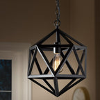Hexagon Hanging Lamp – Modern Geometric Ceiling Light (Bulb Included)