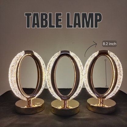 Crystal LED Table Lamp – Modern Diamond Cut Design, USB Rechargeable