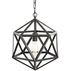 Hexagon Hanging Lamp – Modern Geometric Ceiling Light (Bulb Included)
