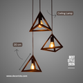 Triangle Hanging Lamp – Modern Ceiling Light 3-in-1 (Bulbs Included)