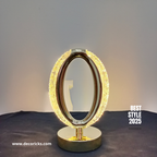 Crystal LED Table Lamp – Modern Diamond Cut Design, USB Rechargeable