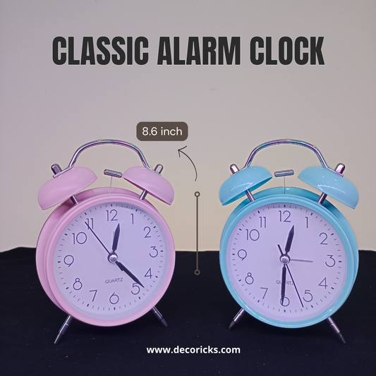 Retro Bell Alarm Clock – Cozy Pastel Design (Working Alarm)