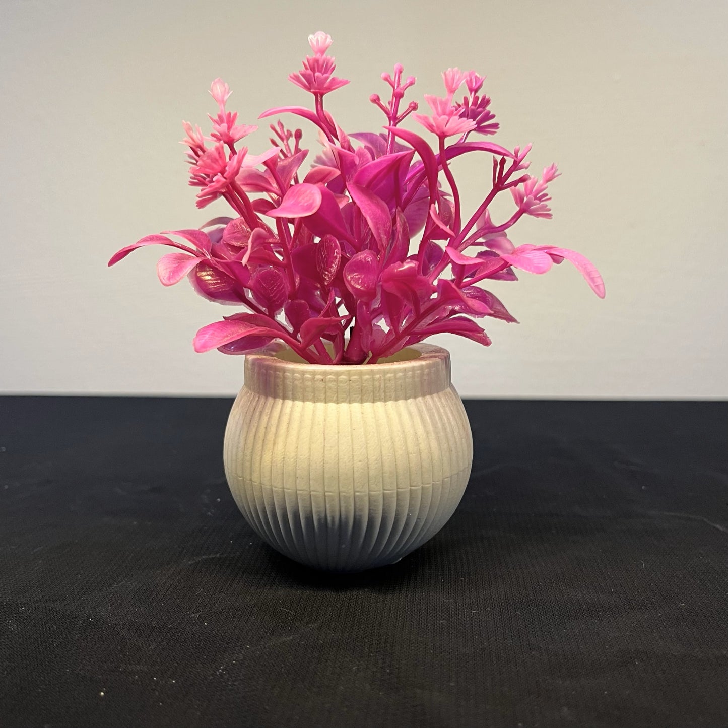 Artificial Flower Trio – Set of 3 Mini Pots for Home Decor