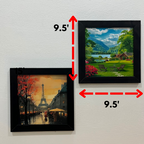 Framed Wall Art – Eiffel & Scenic Garden (Pack of 2)