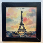 Framed Wall Art – Eiffel Tower & Inspirational Quotes  | (Min order 3 pieces)| Size (10' x 10')