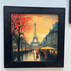 Framed Wall Art – Eiffel & Scenic Garden (Pack of 2)