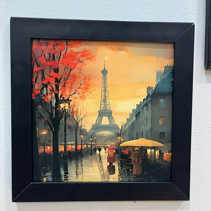 Framed Wall Art – Eiffel & Scenic Garden (Pack of 2)