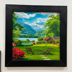 Framed Wall Art – Eiffel & Scenic Garden (Pack of 2)