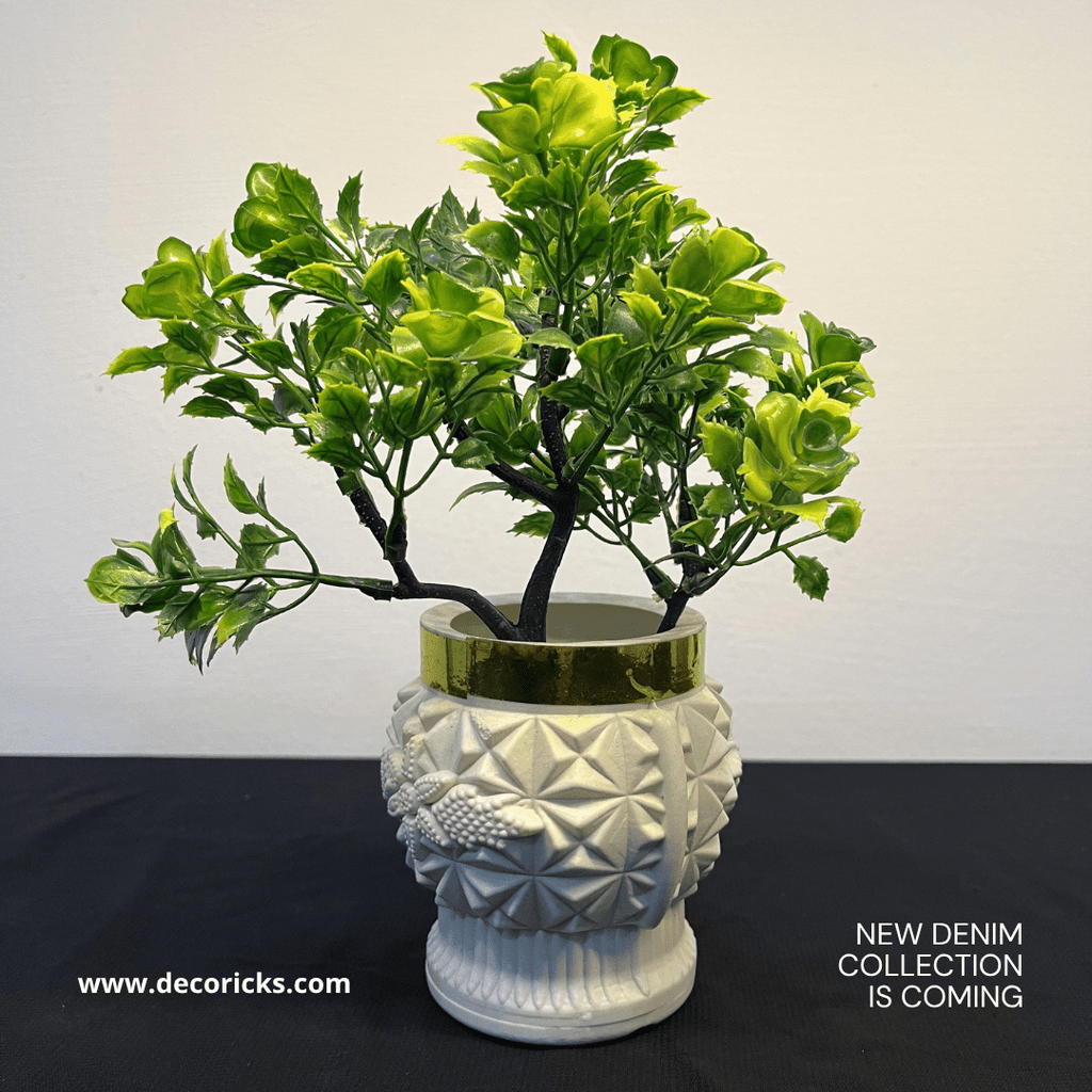 Artificial Flowering Plants in Decorative Pot – 9 Inch | (Min order 2) | Home & Office Tabletop Decor - Decoricks