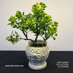 Artificial Flowering Plants in Decorative Pot – 9 Inch | (Min order 2) | Home & Office Tabletop Decor - Decoricks