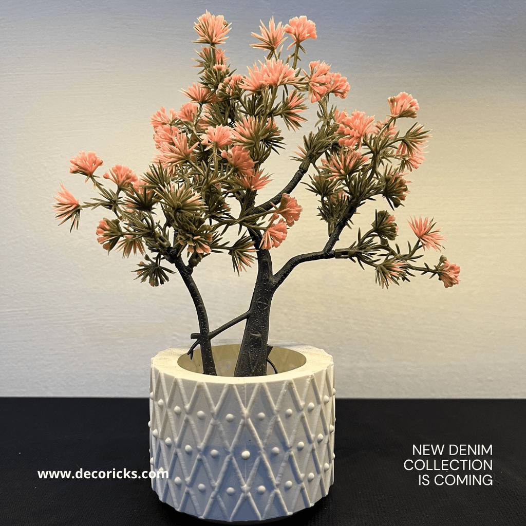 Artificial Flowering Plants in Decorative Pot – 9 Inch | (Min order 2) | Home & Office Tabletop Decor - Decoricks
