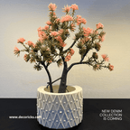 Artificial Flowering Plants in Decorative Pot – 9 Inch | (Min order 2) | Home & Office Tabletop Decor - Decoricks