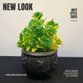 Artificial Flowering Plants in Decorative Pot – 9 Inch | (Min order 2) | Home & Office Tabletop Decor - Decoricks