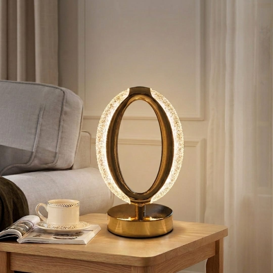 Crystal LED Table Lamp – Modern Diamond Cut Design, USB Rechargeable - Decoricks