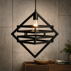 Doremon Style Hanging Lamp – Modern Geometric Ceiling Light (Bulb Included) - Decoricks