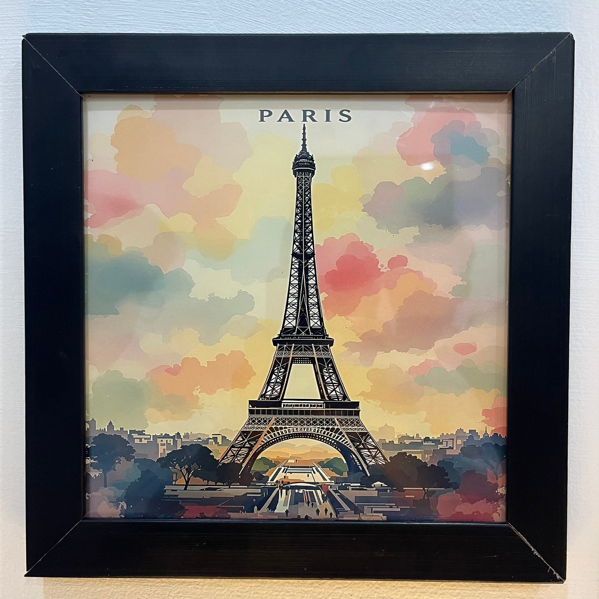 Framed Wall Art – Eiffel Tower & Inspirational Quotes | (Min order 3 pieces)| Size (10' x 10') - Decoricks