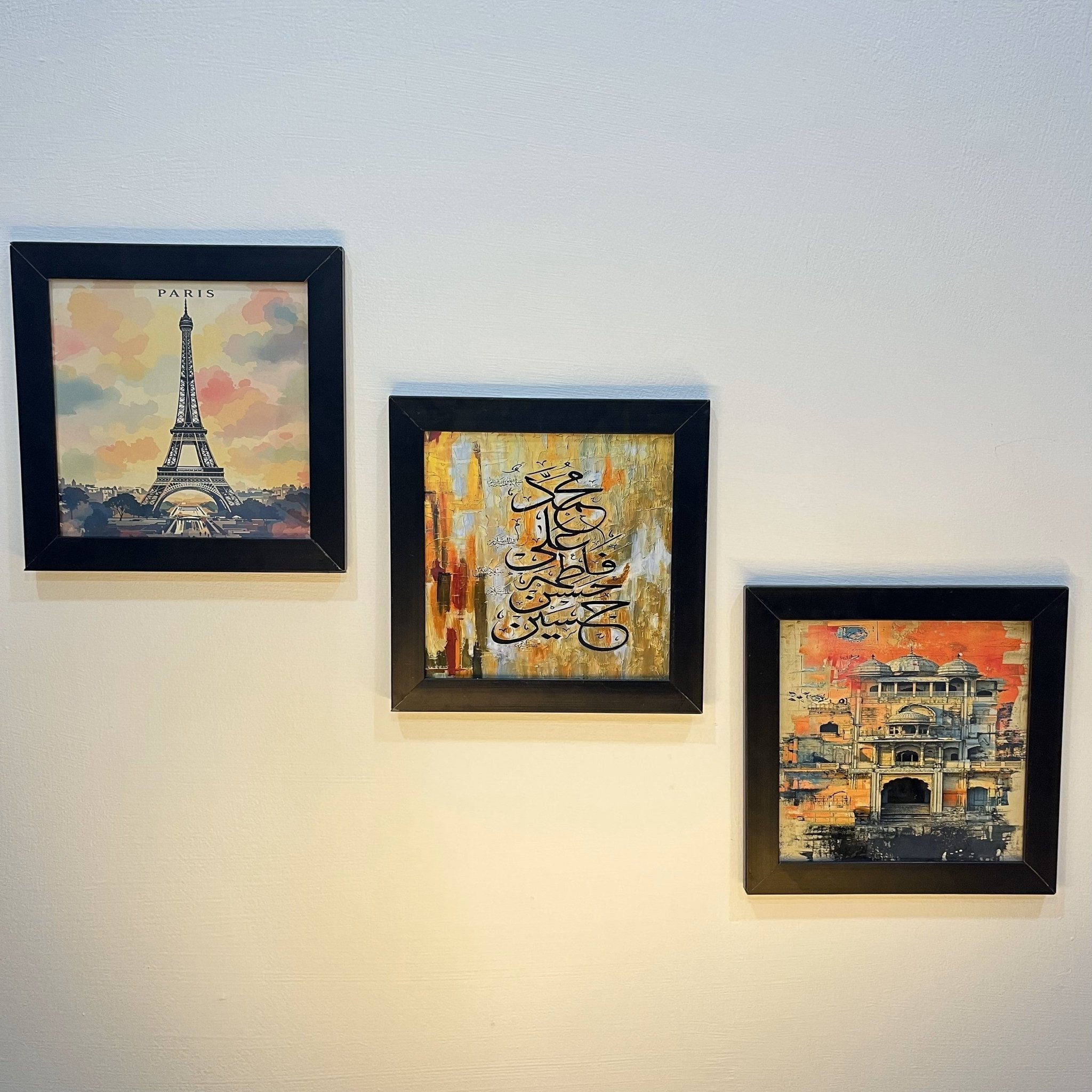 Framed Wall Art – Eiffel Tower & Inspirational Quotes | (Min order 3 pieces)| Size (10' x 10') - Decoricks