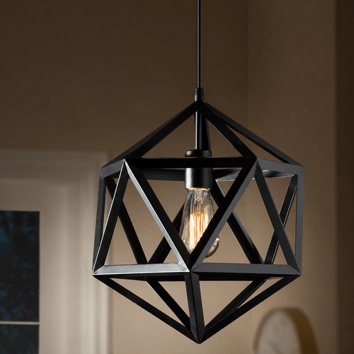 Hexagon Hanging Lamp – Modern Geometric Ceiling Light (Bulb Included) - Decoricks
