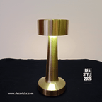 Metal LED Table Lamp – USB Rechargeable, Modern Design - Decoricks