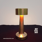 Metal LED Table Lamp – USB Rechargeable, Modern Design - Decoricks