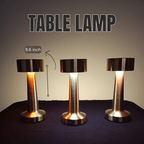 Metal LED Table Lamp – USB Rechargeable, Modern Design - Decoricks