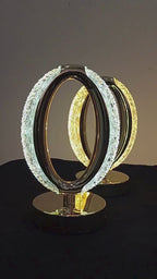 Crystal LED Table Lamp – Modern Diamond Cut Design, USB Rechargeable