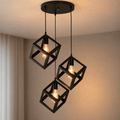 Square Cube Hanging Lamp — 3-in-1 Ceiling & Pendant Light, Bulbs Included - Decoricks