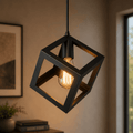 Square Cube Shaped Hanging Light | Ceiling Lamp (Bulb Included) - Decoricks
