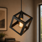 Square Cube Shaped Hanging Light | Ceiling Lamp (Bulb Included) - Decoricks