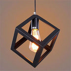 Square Cube Shaped Hanging Light | Ceiling Lamp (Bulb Included) - Decoricks