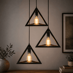 Triangle Hanging Lamp – Modern Ceiling Light 3 - in - 1 (Bulbs Included) - Decoricks