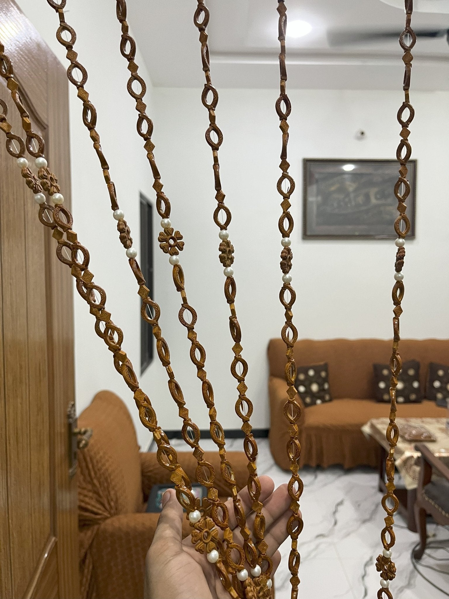 Wooden Bead Hanging Curtain | 1 Pack (10 Tussels) - Decoricks